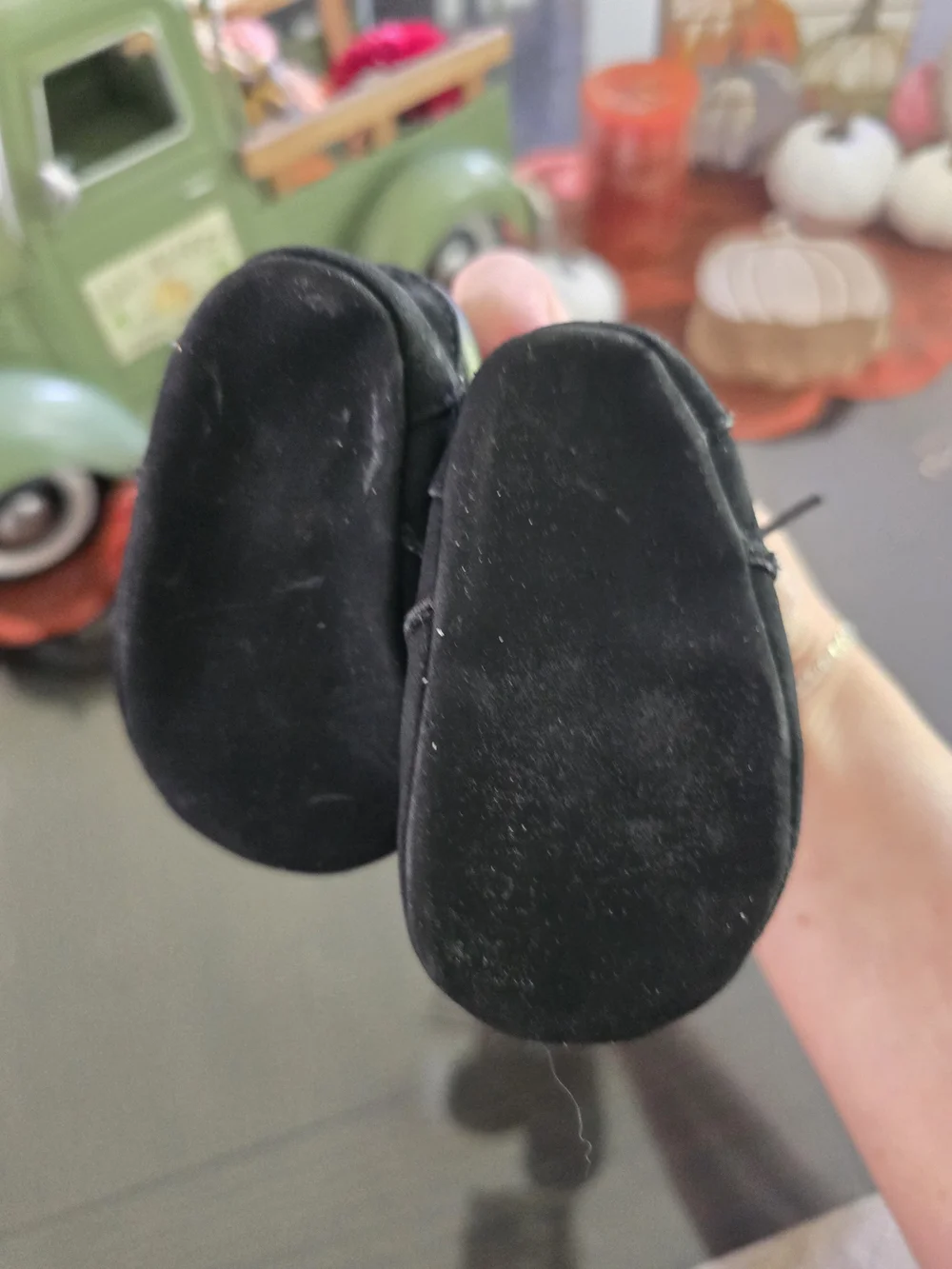 Kids Black Lace-Up Soft Sole Shoes